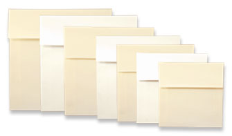 White and Natural Envelopes - Square